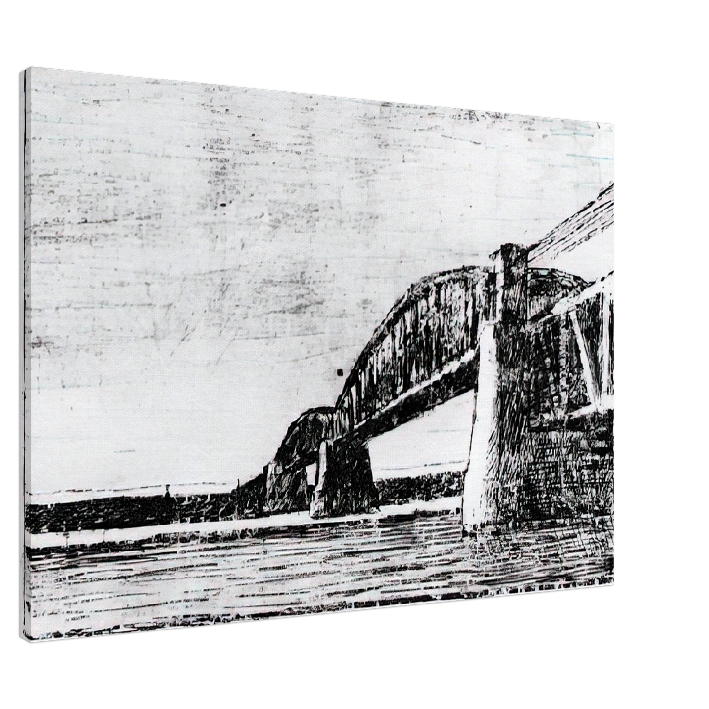 MC Escher - RAILWAY BRIDGE OOSTERBEEK Canvas - 20x30 cm / 8x12 inches-canvas