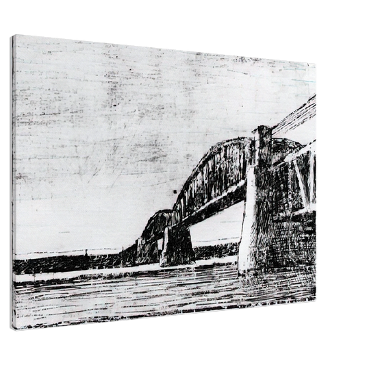 MC Escher - RAILWAY BRIDGE OOSTERBEEK Canvas - 20x30 cm / 8x12 inches-canvas