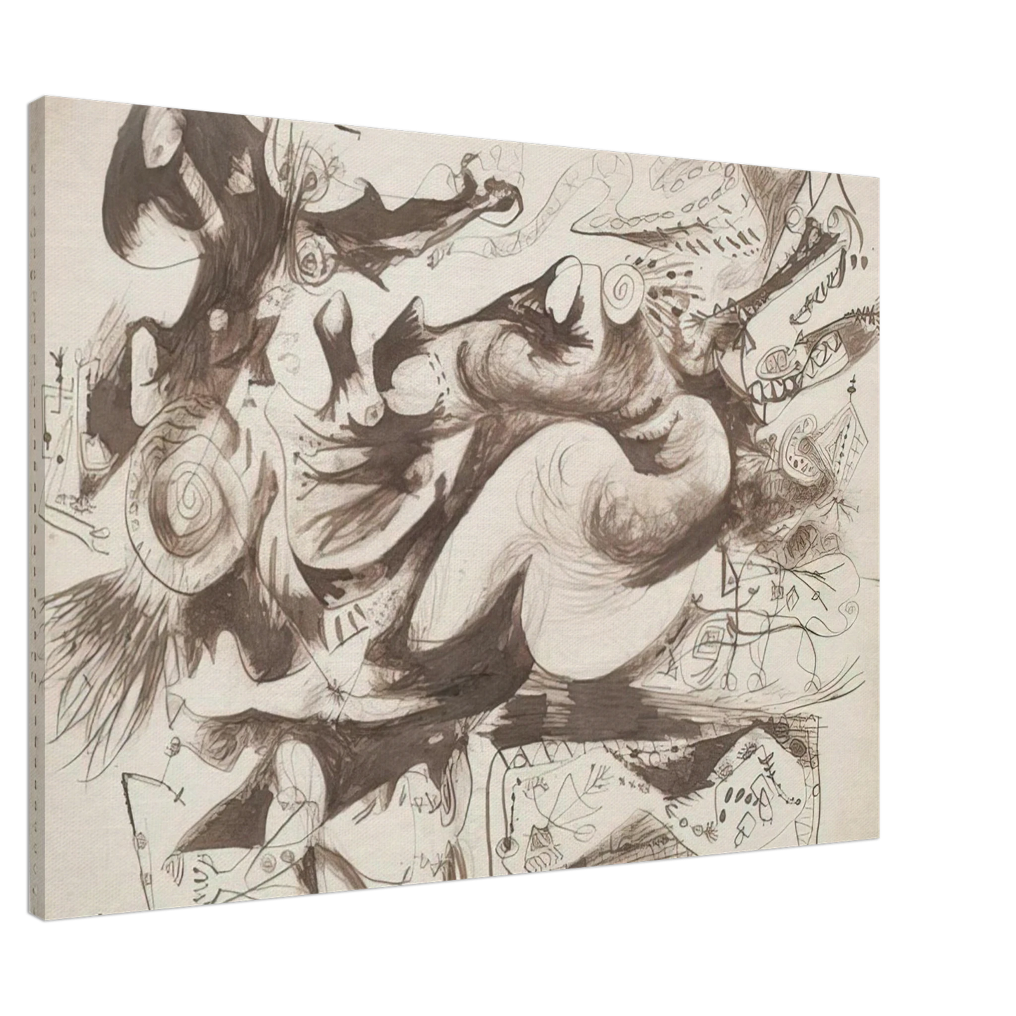 Jackson Pollock - UNTITLED O CONNOR THAW 770 Canvas - 20x30 cm / 8x12 inches-canvas