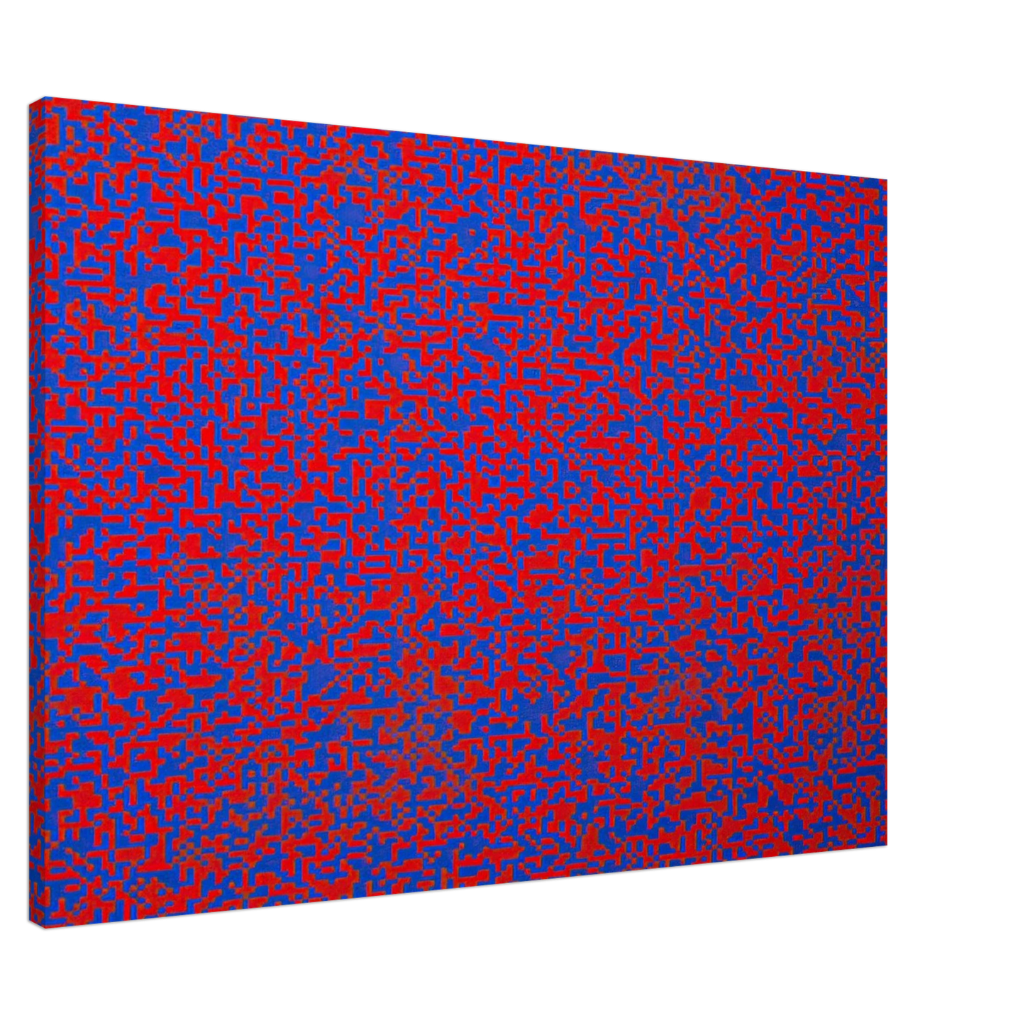 Francois Morellet - Random Distribution of 40,000 Squares Using the Odd and Even Numbers of a Telephone Directory detail - 1971 Canvas - 20x30 cm / 8x12 inches-canvas