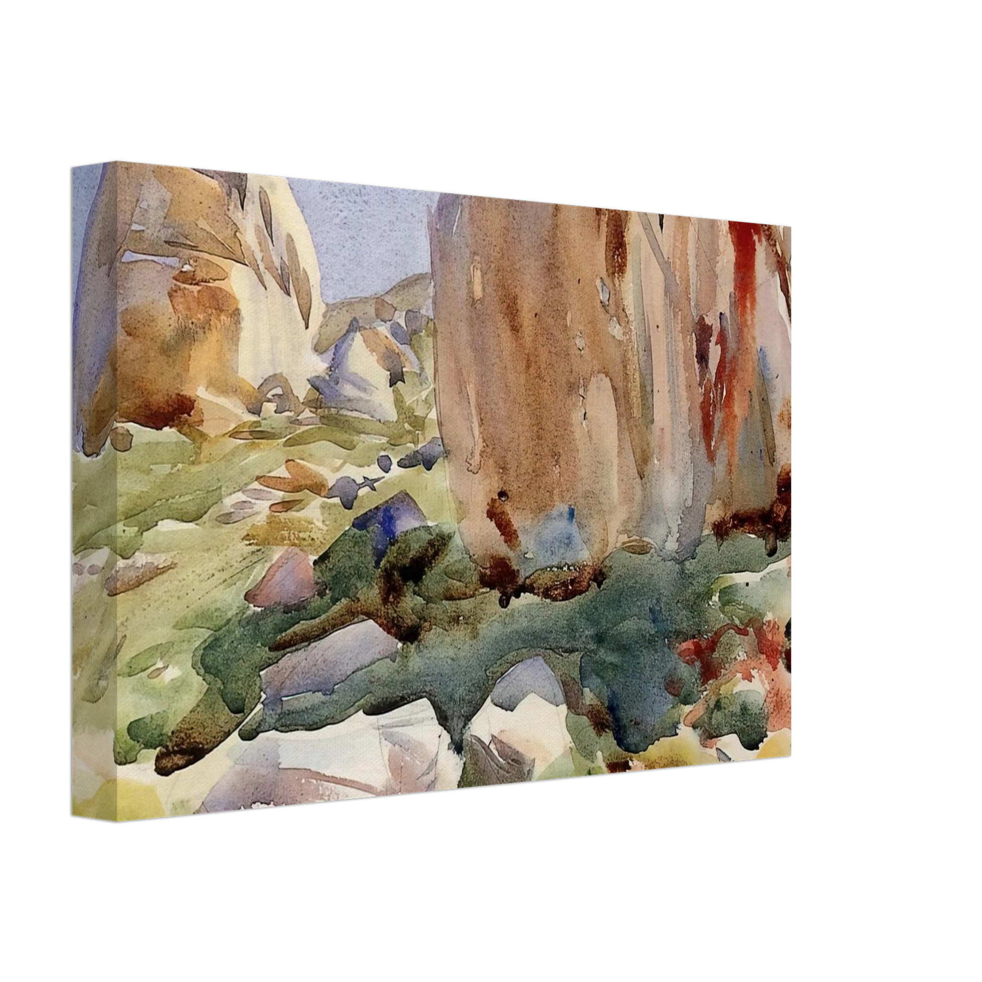 John Singer Sargent - The Simplon. Large Rocks Canvas - 40x60 cm / 16x24 inches-canvas