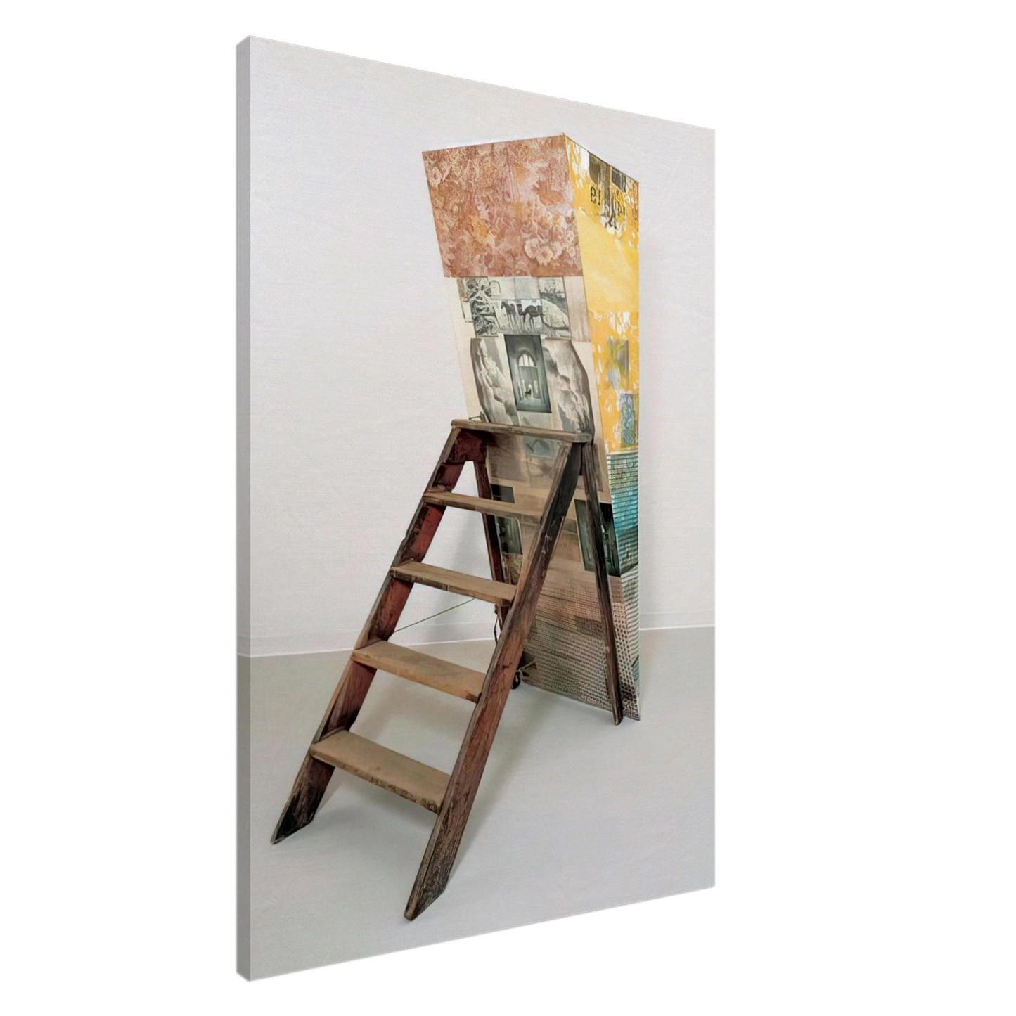 Robert Rauschenberg - PATRICIAN BARNACLE SCALE 1981 Canvas - 20x30 cm / 8x12 inches-canvas