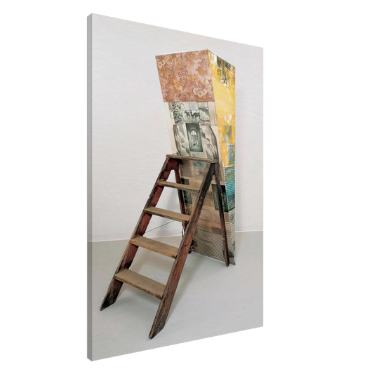 Robert Rauschenberg - PATRICIAN BARNACLE SCALE 1981 Canvas - 20x30 cm / 8x12 inches-canvas