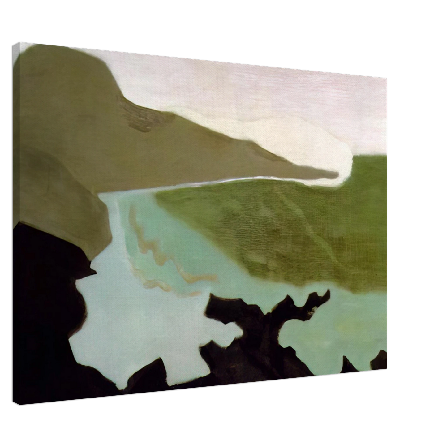 Milton Avery - Green Sea - 1954 Canvas - 20x30 cm / 8x12 inches-canvas