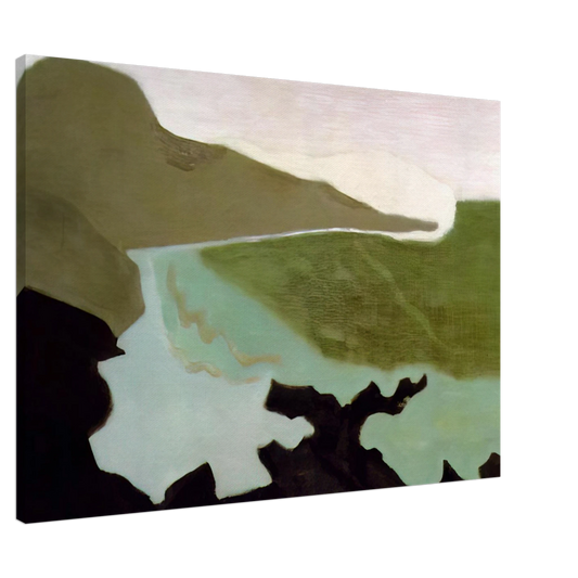 Milton Avery - Green Sea - 1954 Canvas - 20x30 cm / 8x12 inches-canvas