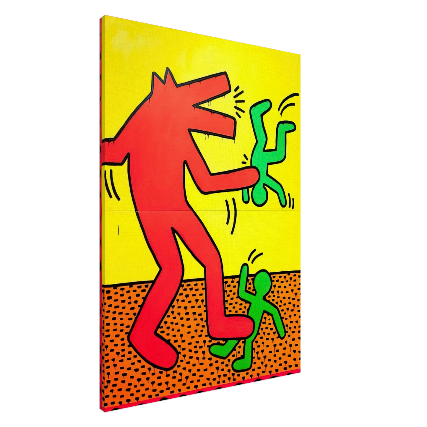 Keith Haring - UNTITLED 1982 1 Canvas - 20x30 cm / 8x12 inches-canvas