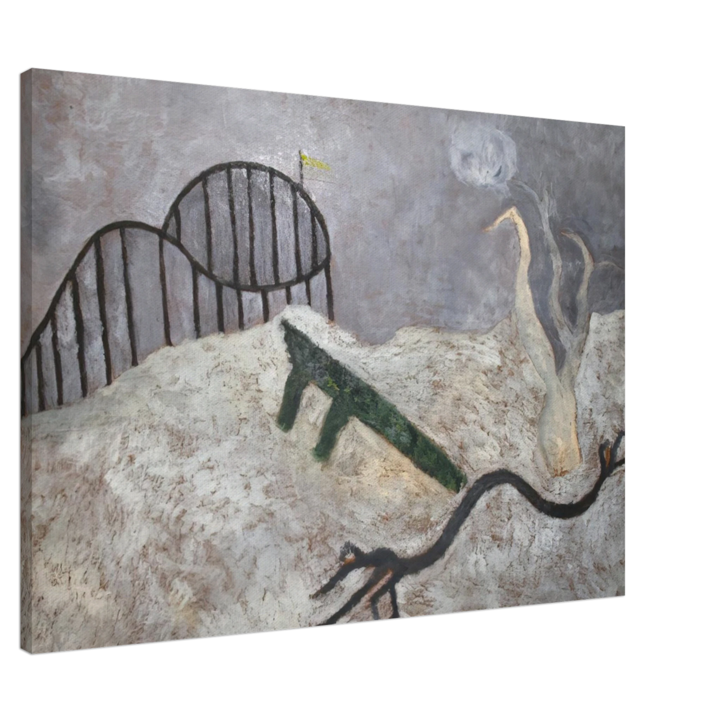 Theodoros Stamos - Coney Island - 1945 Canvas - 20x30 cm / 8x12 inches-canvas