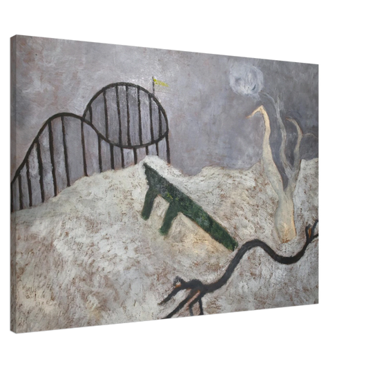 Theodoros Stamos - Coney Island - 1945 Canvas - 20x30 cm / 8x12 inches-canvas