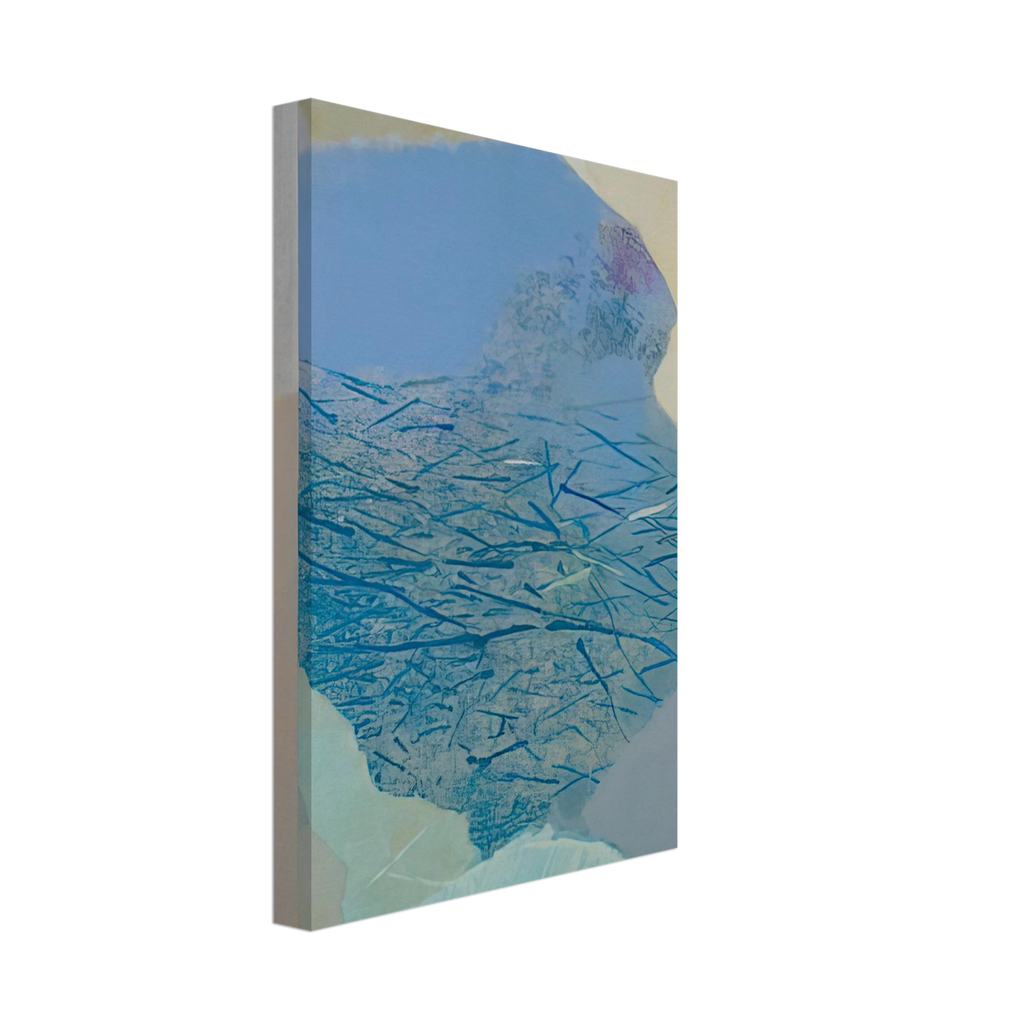 Kenzo Okada - Stream - Abstract Expressionism Canvas - 70x100 cm / 28x40 inches-canvas