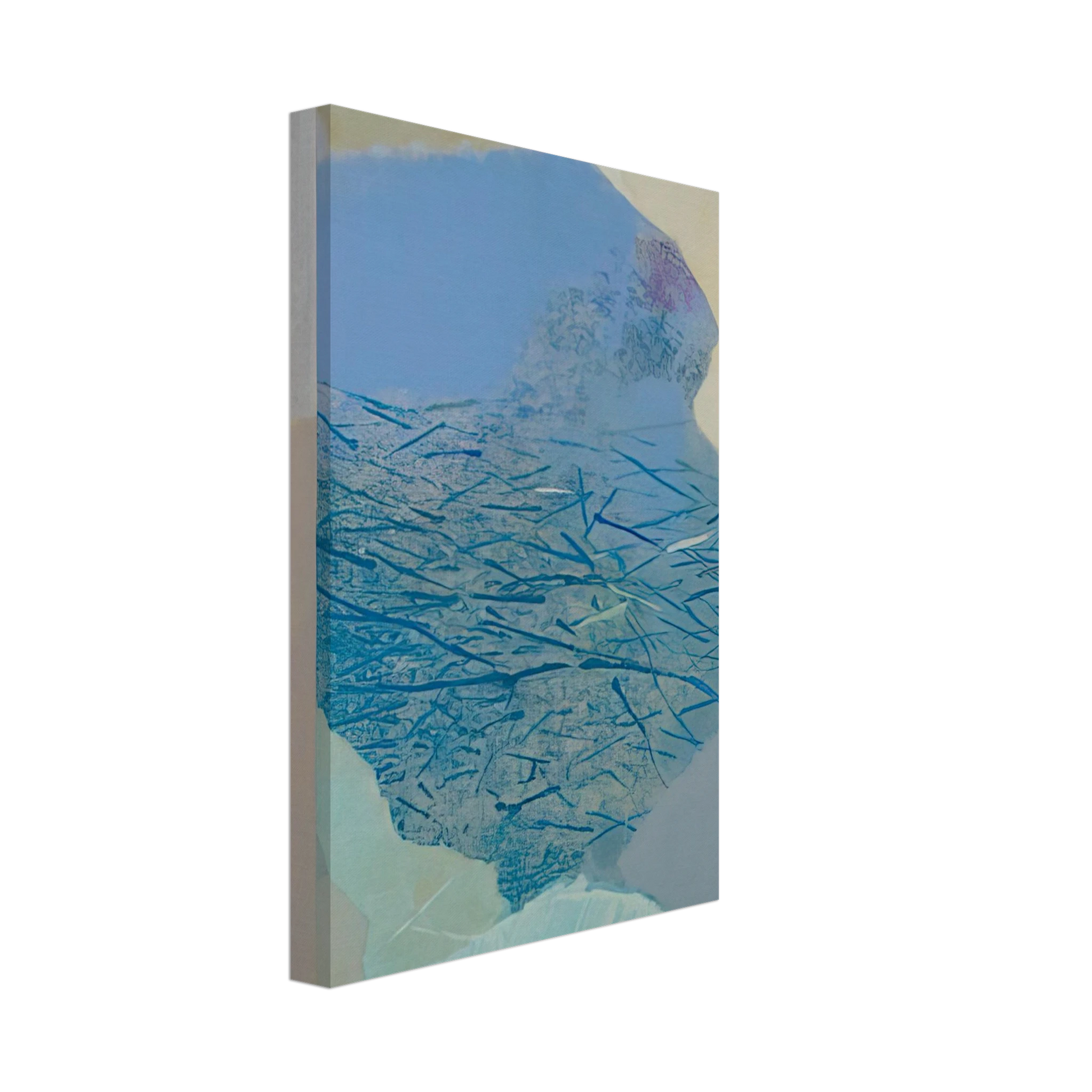 Kenzo Okada - Stream - Abstract Expressionism Canvas - 70x100 cm / 28x40 inches-canvas