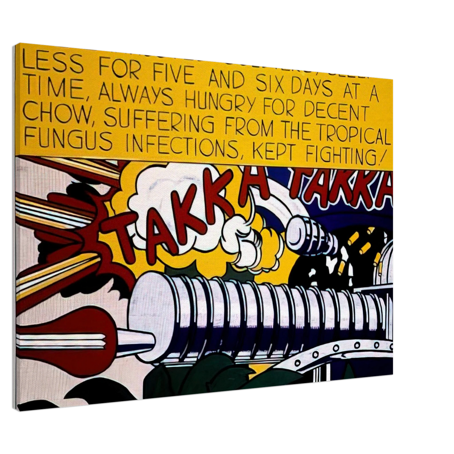 Roy Lichtenstein - TAKKA TAKKA 1962 Canvas - 20x30 cm / 8x12 inches-canvas