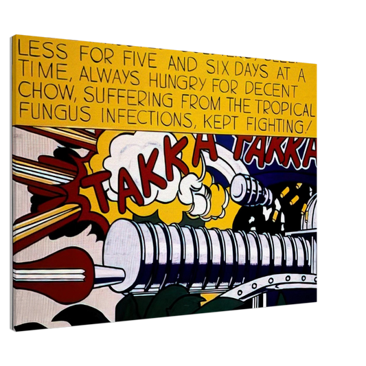 Roy Lichtenstein - TAKKA TAKKA 1962 Canvas - 20x30 cm / 8x12 inches-canvas