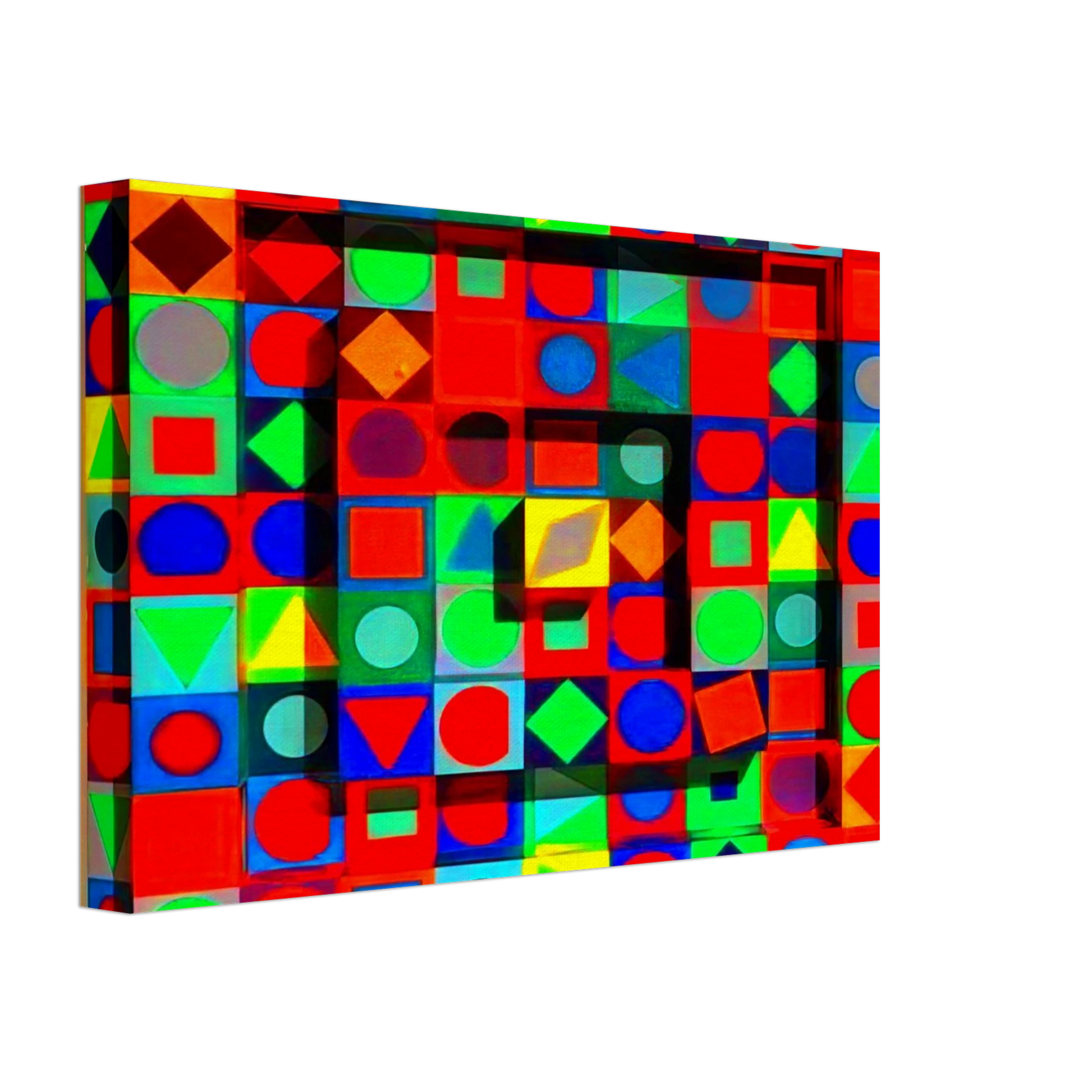 Victor Vasarely - Folklore - 1963 Canvas - 40x60 cm / 16x24 inches-canvas