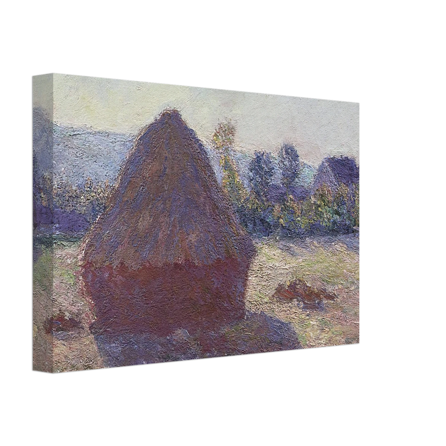 claude monet - A Haystack in the Evening Sun Canvas - 40x60 cm / 16x24 inches-canvas