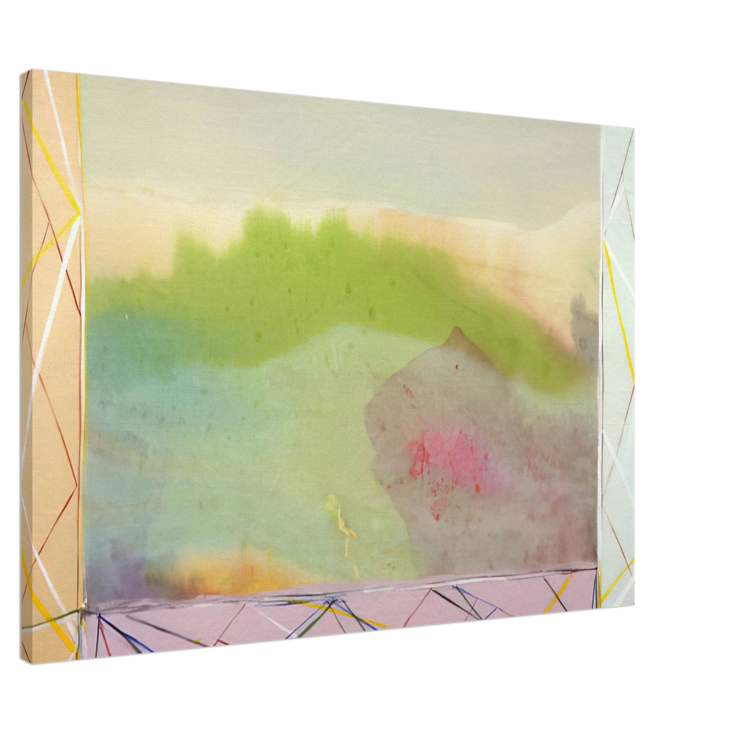 Ronnie Landfield - A Vision - 1988 Canvas - 20x30 cm / 8x12 inches-canvas