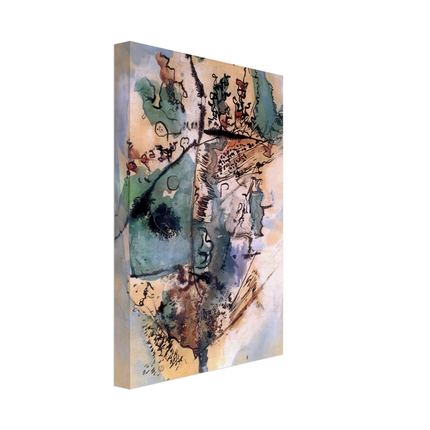 Wols - Bleu optimiste - 1951 Canvas - 70x100 cm / 28x40 inches-canvas