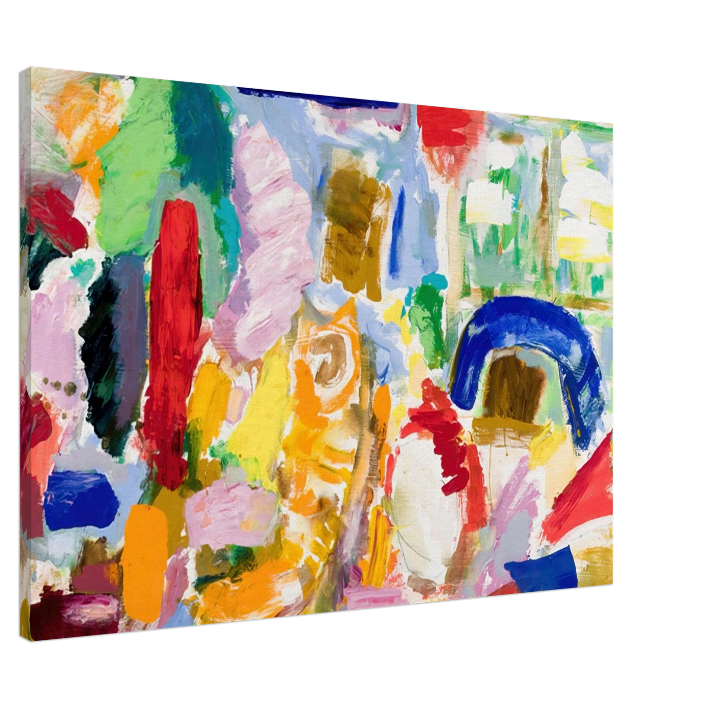 Taro Yamamoto - PAPER KITE BROWN HAT AND RED VASE 1987 Canvas - 20x30 cm / 8x12 inches-canvas