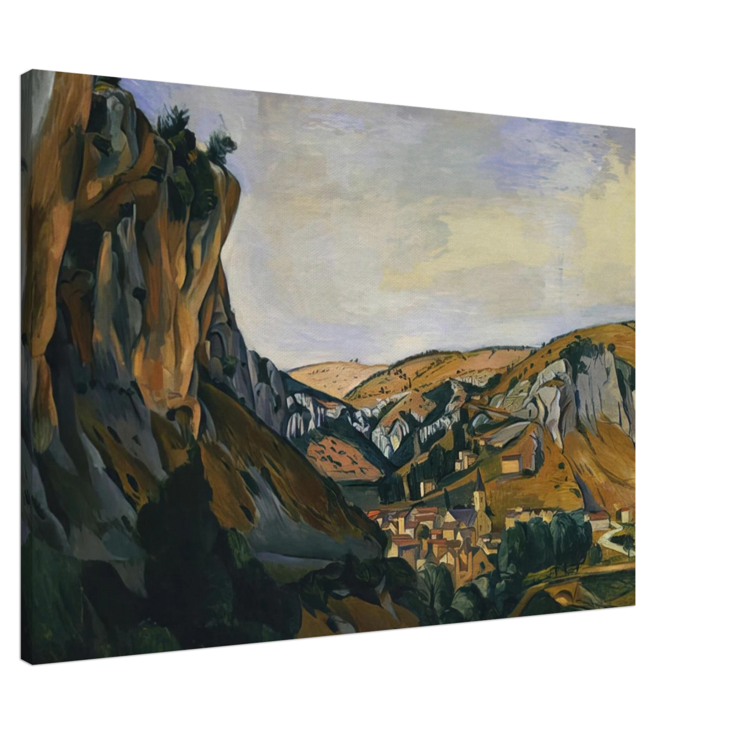 Andre Derain - VALLEY OF THE LOT AT VERS 1912 Canvas - 20x30 cm / 8x12 inches-canvas