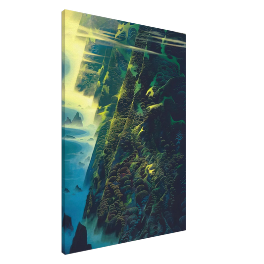Eyvind Earle - Jeweled Cliffs Canvas - 20x30 cm / 8x12 inches-canvas