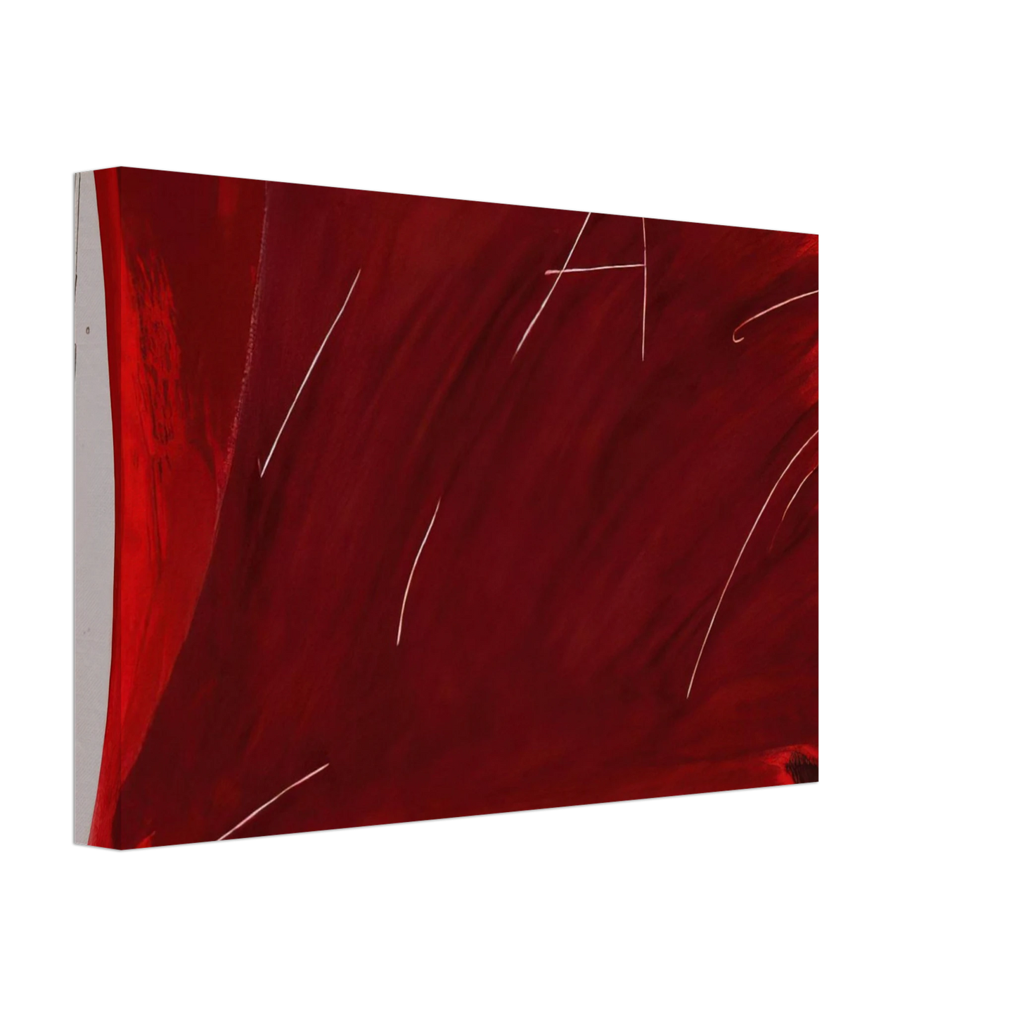 Antoni Tapies - NEGRE I ROIG V A DAMUNT VERMELL 1976 Canvas - 40x60 cm / 16x24 inches-canvas