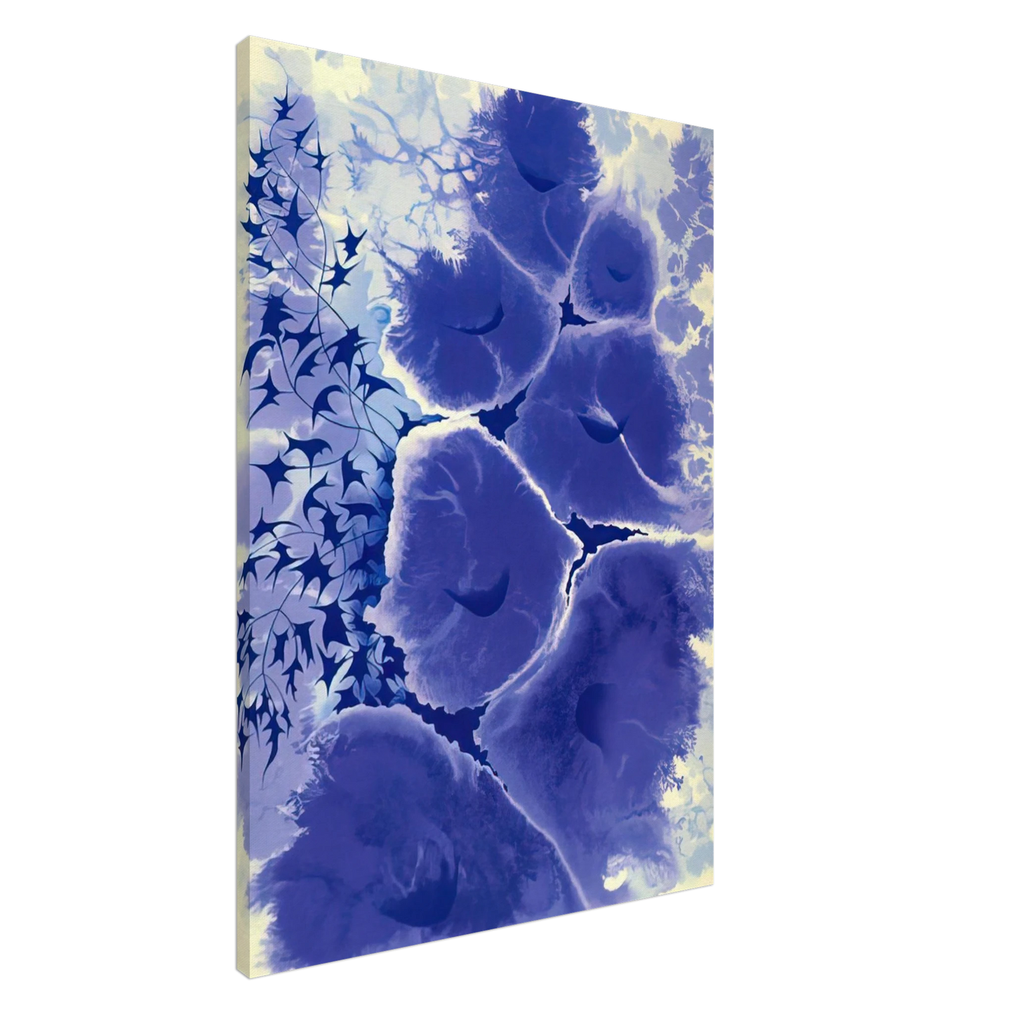 Eyvind Earle - Mauve Floral Canvas - 20x30 cm / 8x12 inches-canvas