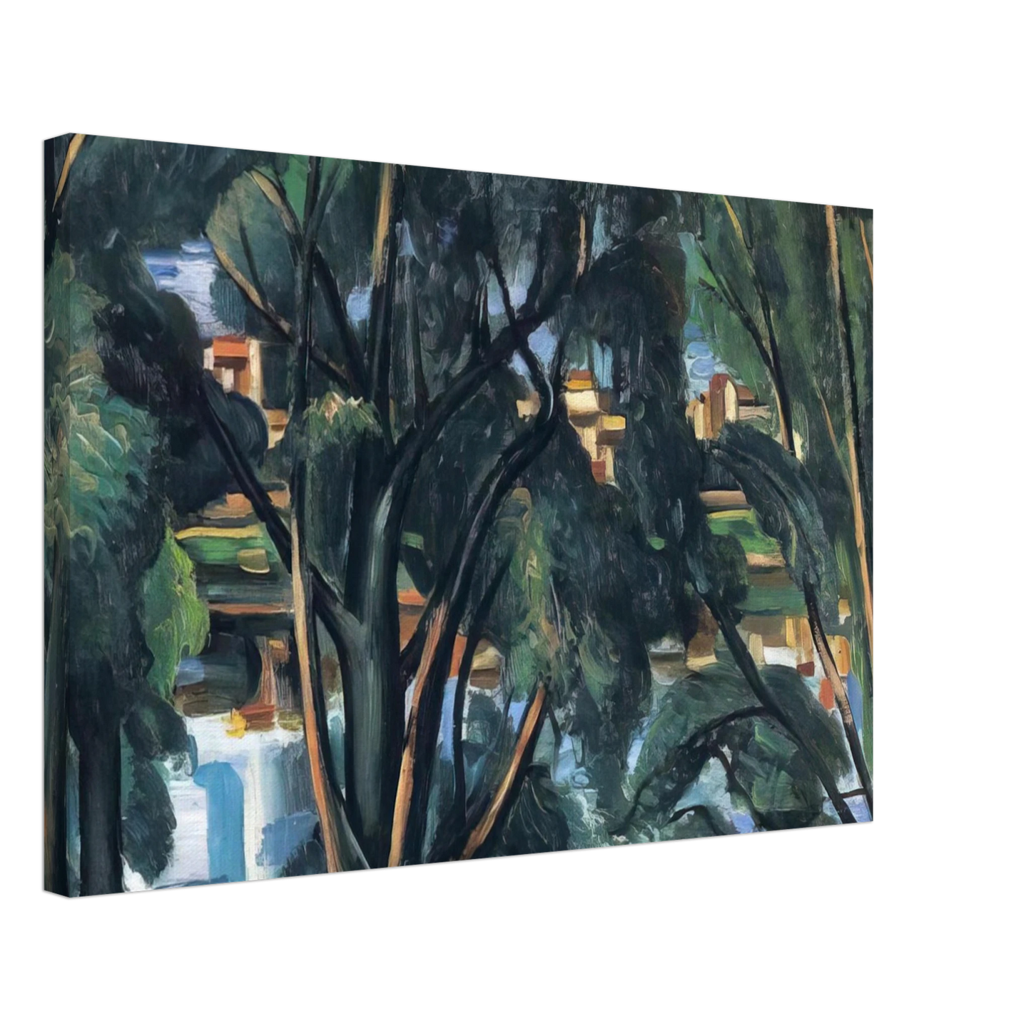 Andre Derain - TREES ON THE BANKS OF THE SEINE 1913 Canvas - 40x60 cm / 16x24 inches-canvas