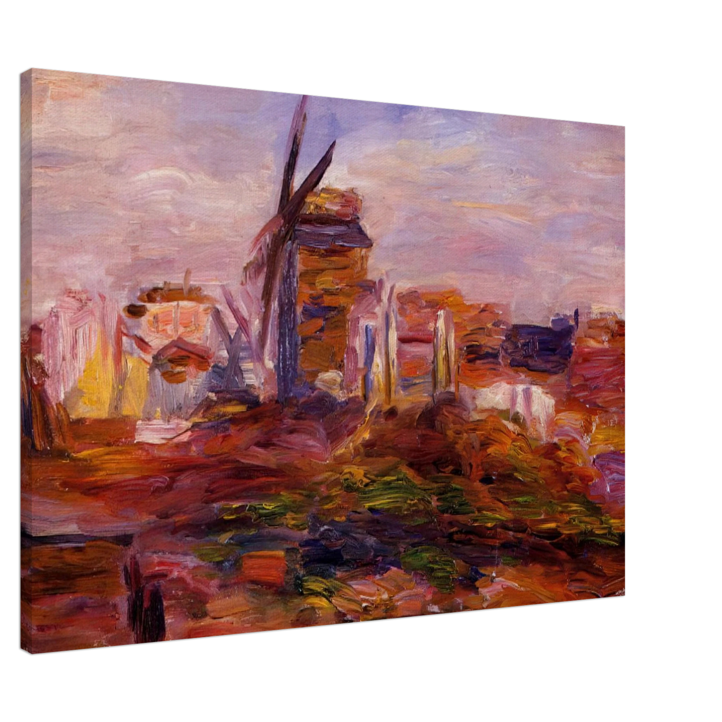 Pierre-Auguste Renoir - Windmill Canvas - 20x30 cm / 8x12 inches-canvas