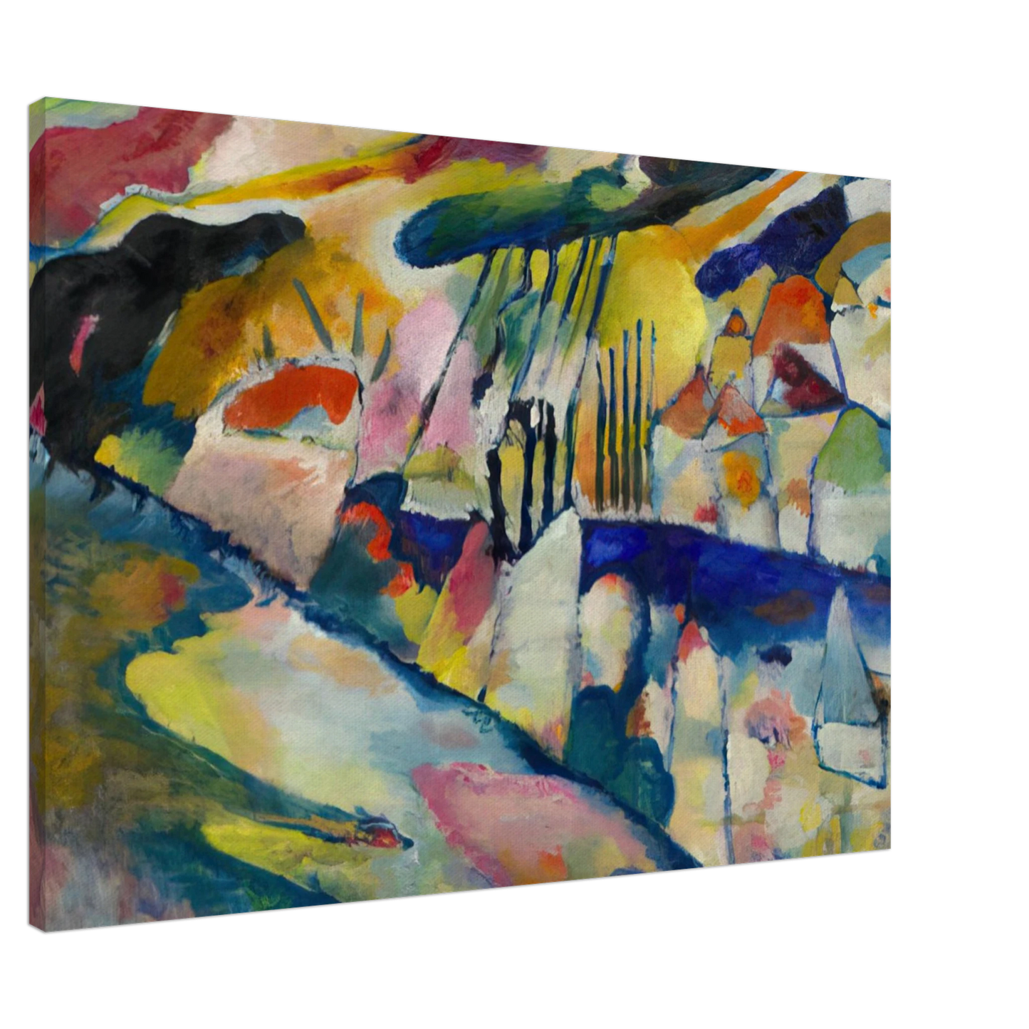 Wassily Kandinsky - LANDSCAPE WITH RAIN 1913 Canvas - 20x30 cm / 8x12 inches-canvas