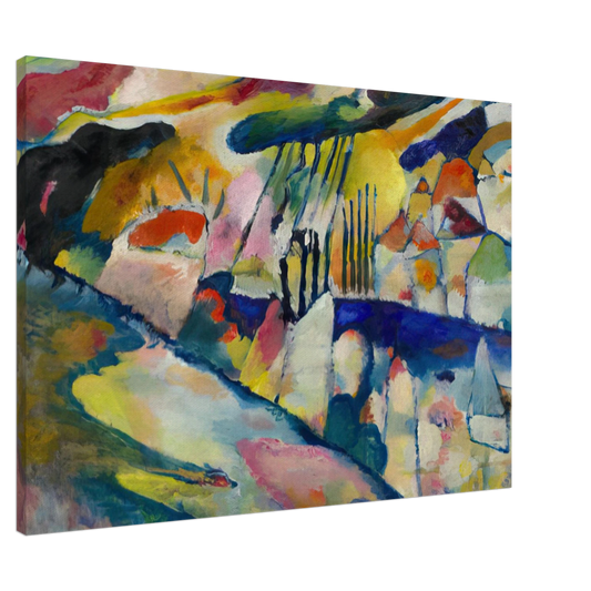 Wassily Kandinsky - LANDSCAPE WITH RAIN 1913 Canvas - 20x30 cm / 8x12 inches-canvas