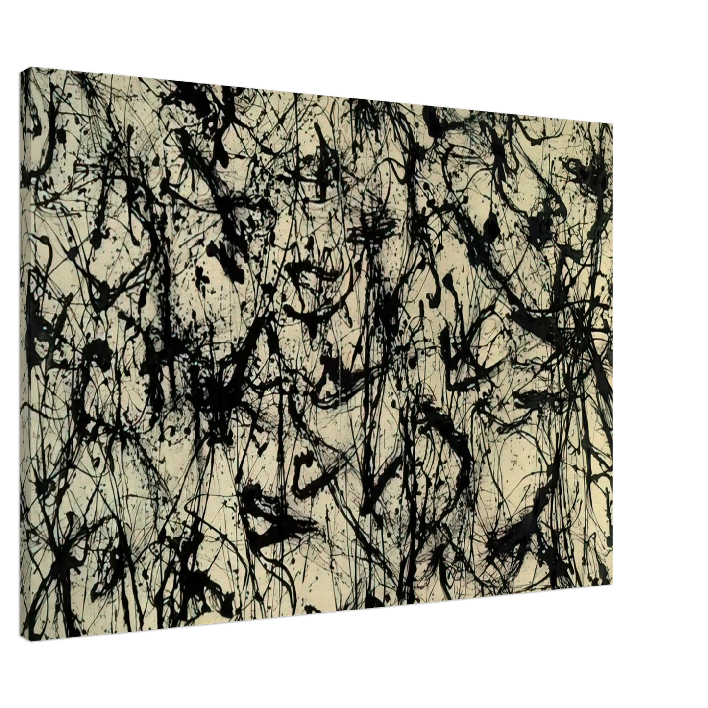 Jackson Pollock - NUMBER 32 1950 Canvas - 20x30 cm / 8x12 inches-canvas