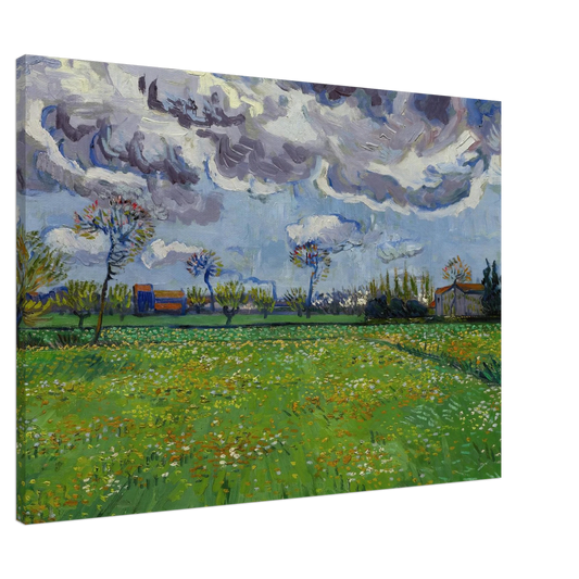 Vincent van Gogh - Landscape under a Stormy Sky Canvas - 20x30 cm / 8x12 inches-canvas