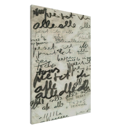 Mira Schendel - Untitled Alle - 1965 Canvas - 20x30 cm / 8x12 inches-canvas