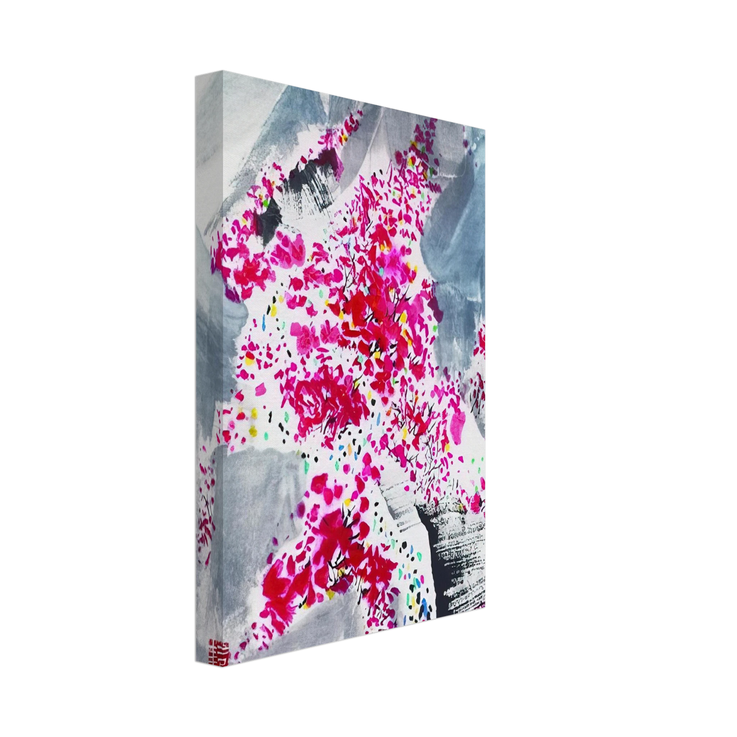 Wu Guanzhong - Fragrant red Leaves - 2001 Canvas - 70x100 cm / 28x40 inches-canvas