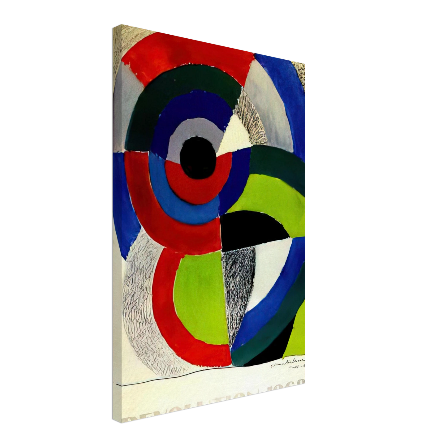 Sonia Delaunay - REVOLUTION AFFICHE Canvas - 70x100 cm / 28x40 inches-canvas