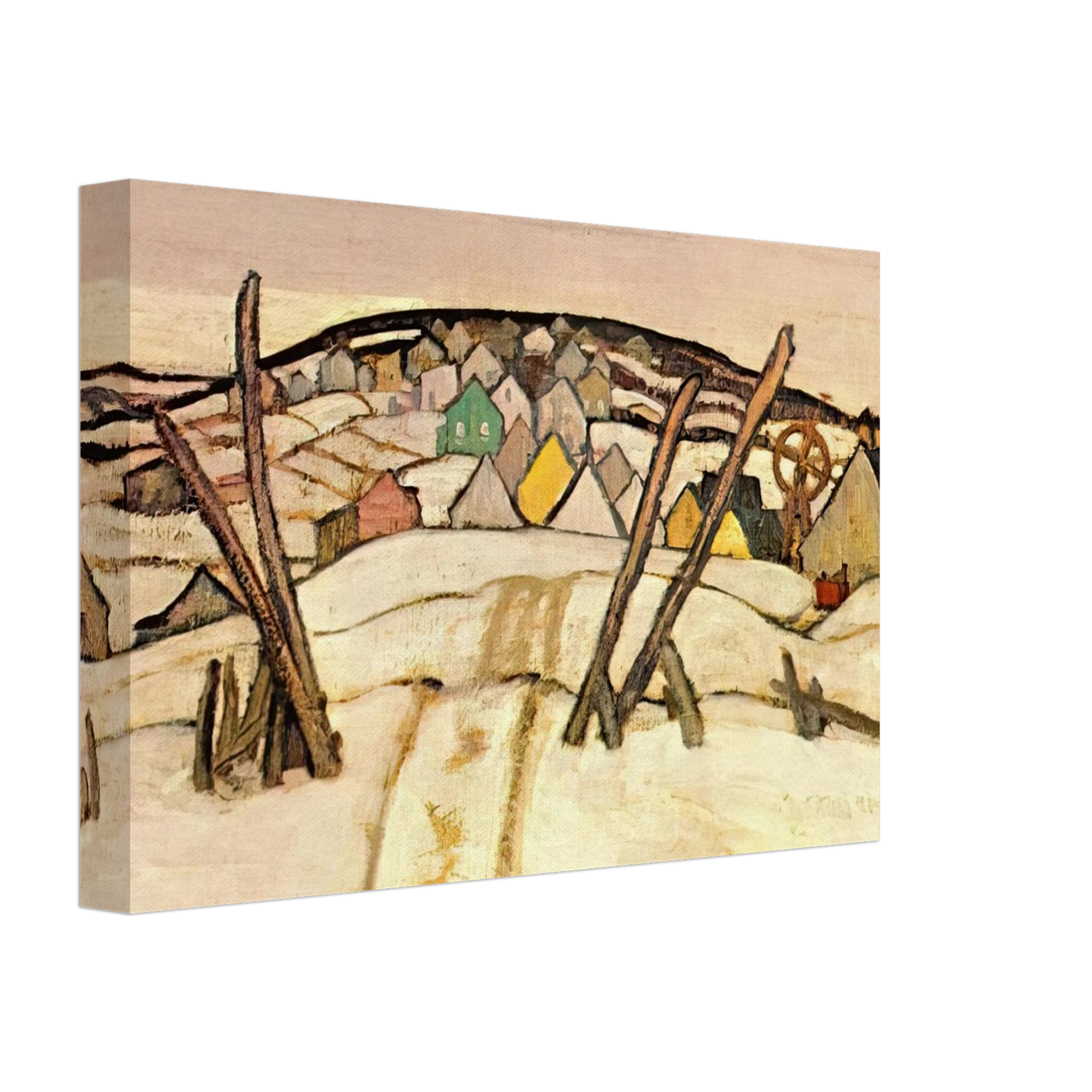 A.Y. Jackson - The Winter Road, Quebec - 1921 Canvas - 70x100 cm / 28x40 inches-canvas