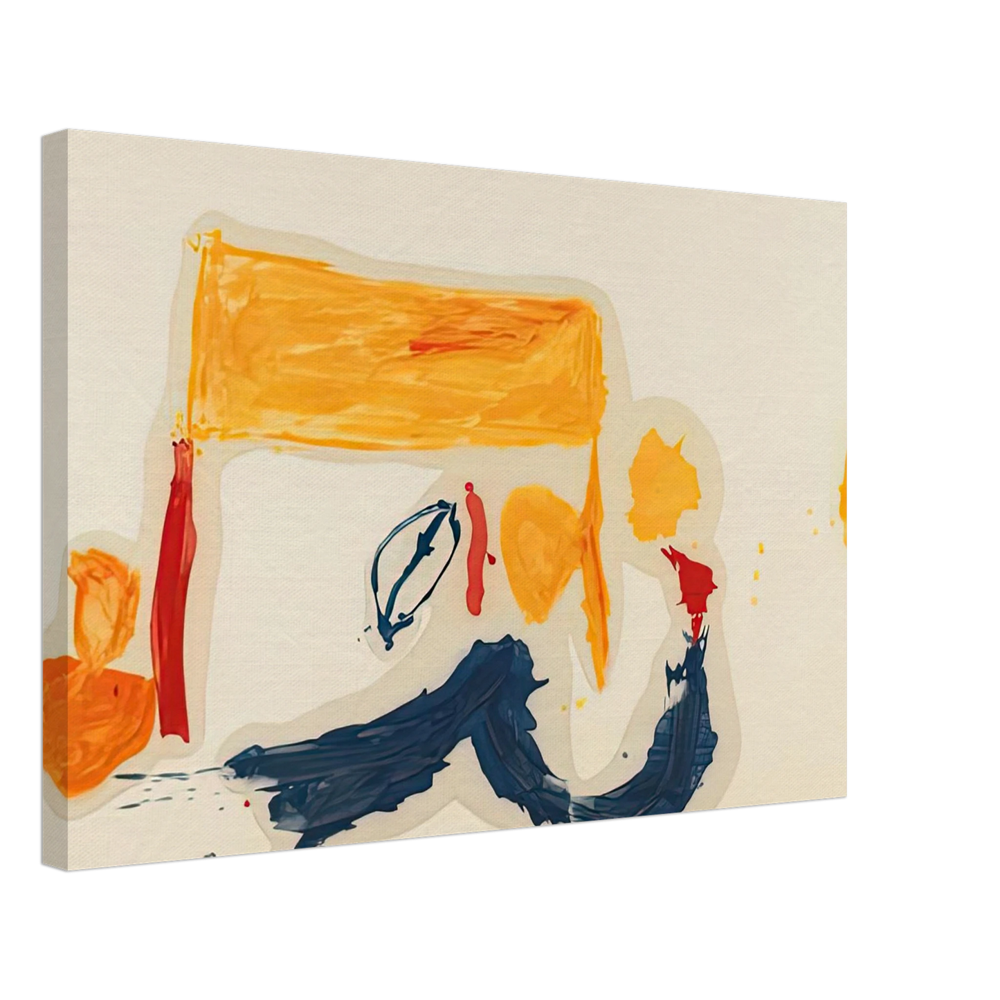 Helen Frankenthaler - Yellow Games, 1962- Canvas - 70x100 cm / 28x40 inches-canvas