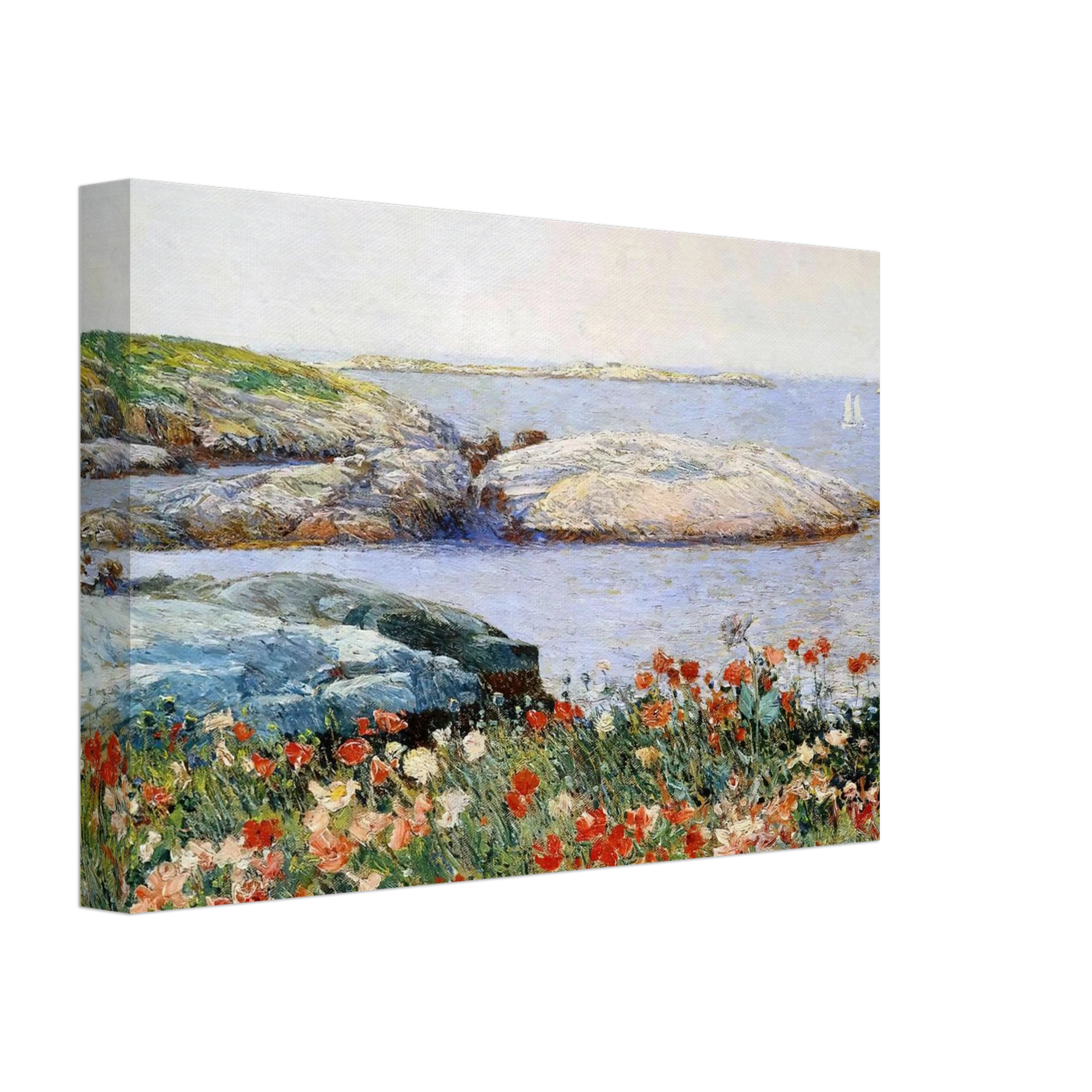 Childe Hassam - Poppies, Isles of Shoals Canvas - 70x100 cm / 28x40 inches-canvas