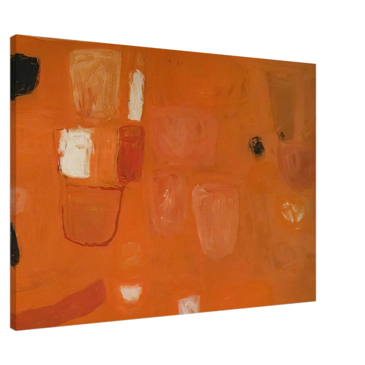 William Scott - Orange and Red - 1957 Canvas - 20x30 cm / 8x12 inches-canvas