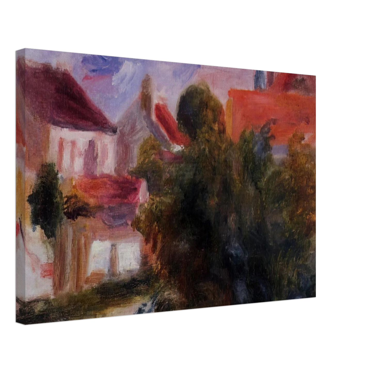 Pierre-Auguste Renoir - Street in Essoyes Canvas - 70x100 cm / 28x40 inches-canvas