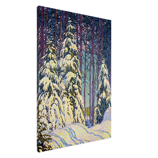 Lawren Harris - Winter Sunrise - 1913 Canvas - 20x30 cm / 8x12 inches-canvas