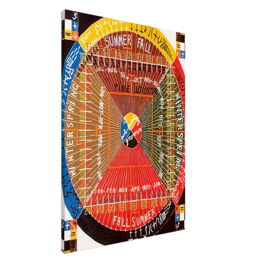 Alfred Jensen - The Sun Rises Twice, Per 3, Per 4 - 1973 Canvas - 20x30 cm / 8x12 inches-canvas