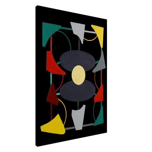 Gyula Kosice - Planos y color liberados - 1947 Canvas - 20x30 cm / 8x12 inches-canvas