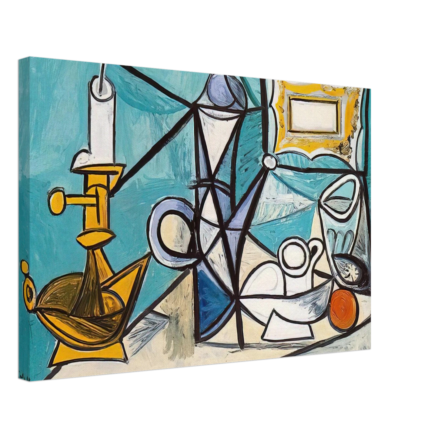Pablo Picasso - Still life with lamp - 1944 Canvas - 70x100 cm / 28x40 inches-canvas