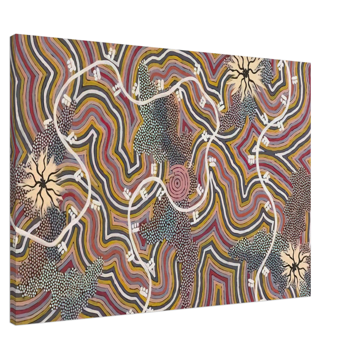 Clifford Possum Tjapaltjarri - Possum Dreaming - 1996 Canvas - 20x30 cm / 8x12 inches-canvas