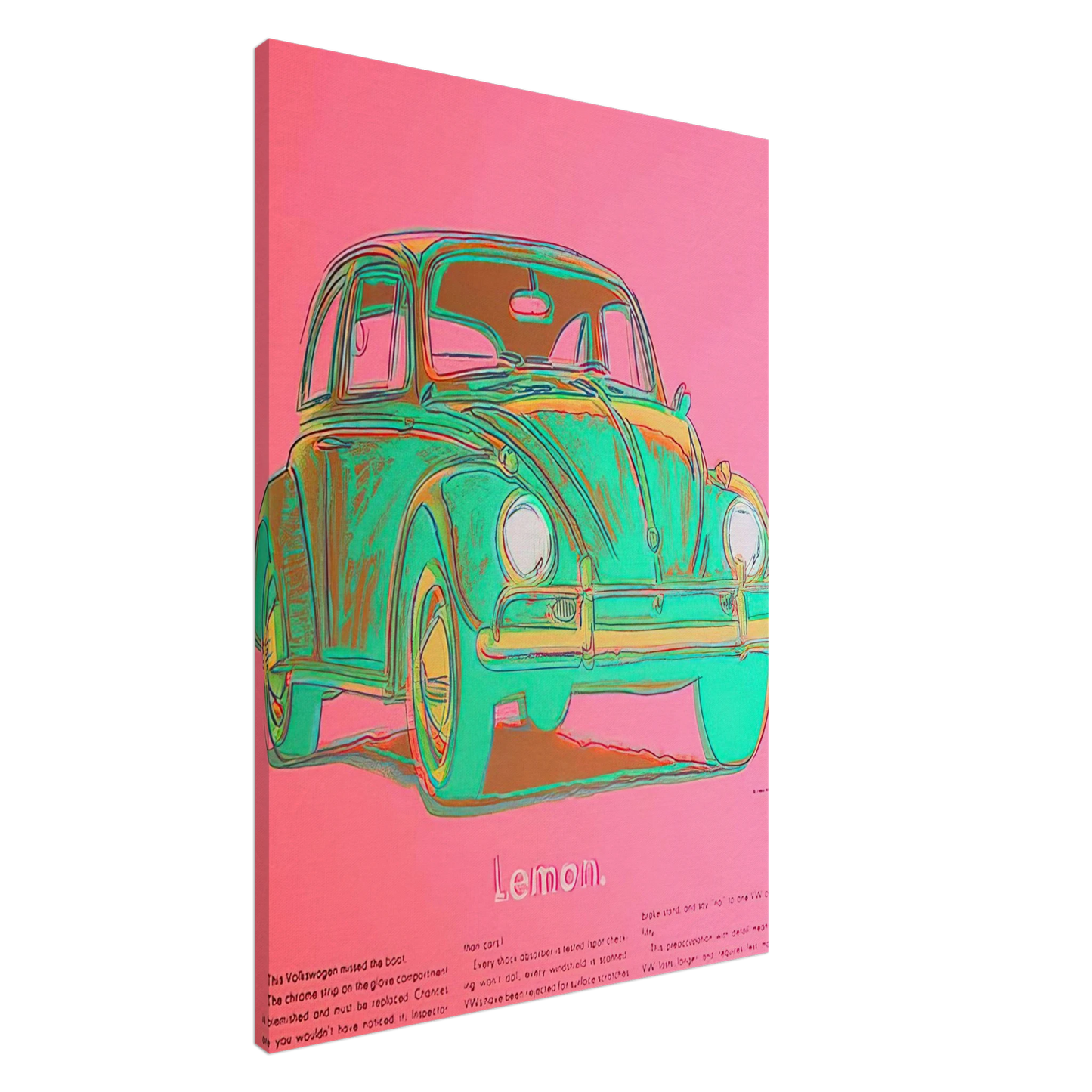 Andy Warhol - Volkswagen Canvas - 20x30 cm / 8x12 inches-canvas