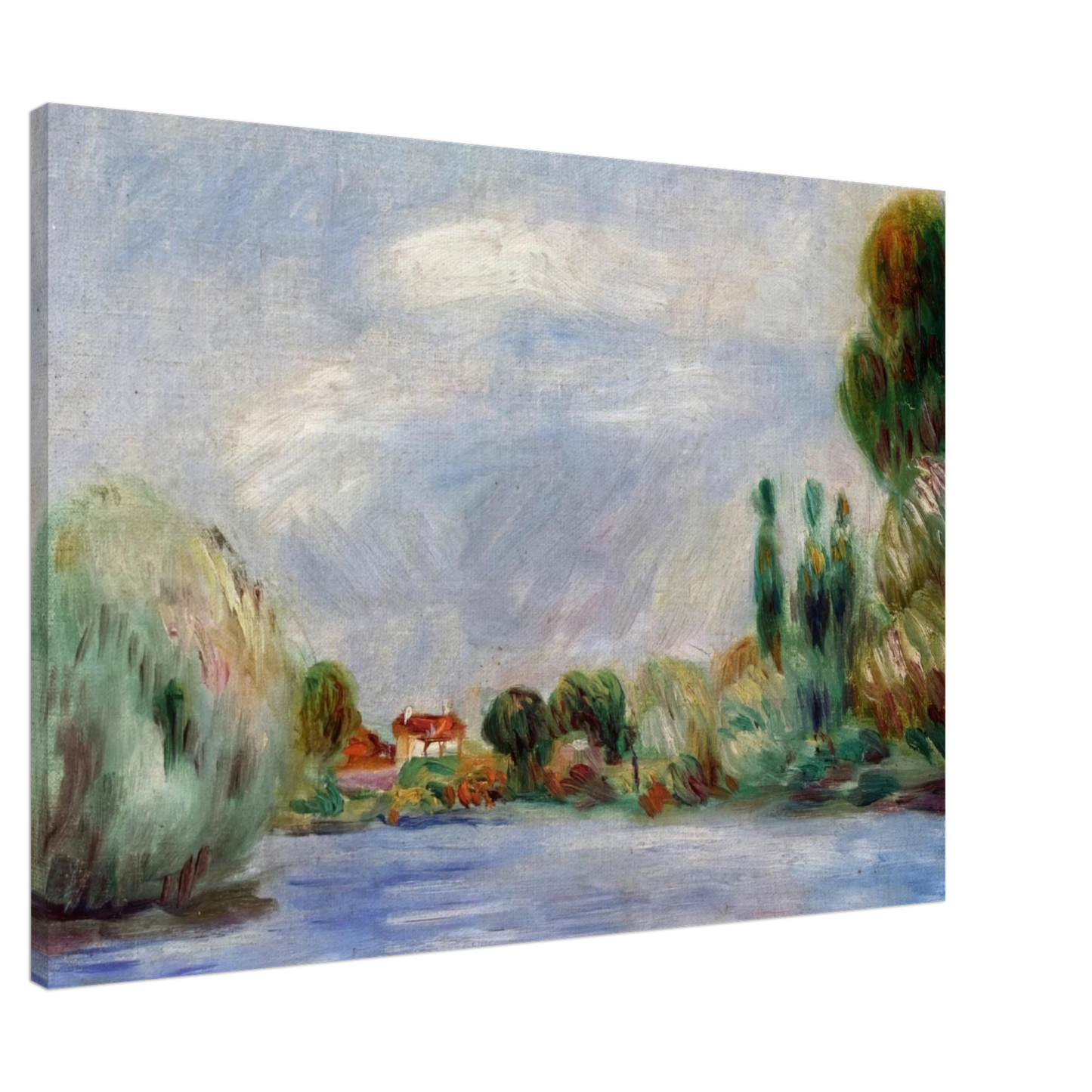 Pierre-Auguste Renoir - House on the River Canvas - 20x30 cm / 8x12 inches-canvas