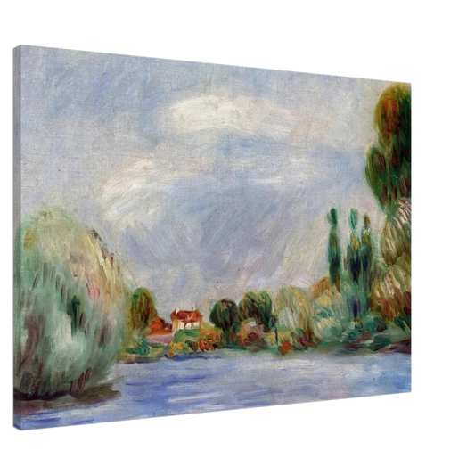 Pierre-Auguste Renoir - House on the River Canvas - 20x30 cm / 8x12 inches-canvas