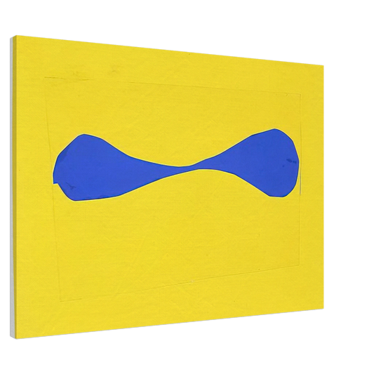 Ellsworth Kelly - Blue Form on Yellow Canvas - 20x30 cm / 8x12 inches-canvas