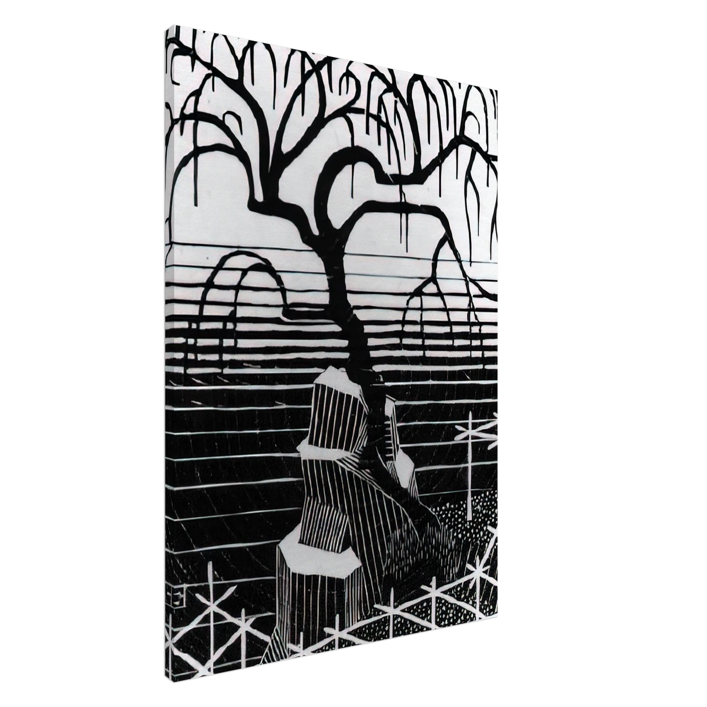 MC Escher - TREE 1926 Canvas - 20x30 cm / 8x12 inches-canvas