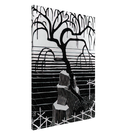 MC Escher - TREE 1926 Canvas - 20x30 cm / 8x12 inches-canvas